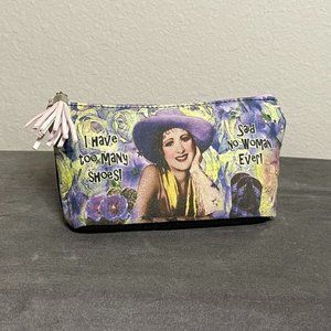 Zippered Makeup Bag - "I Have Too Many Shoes"